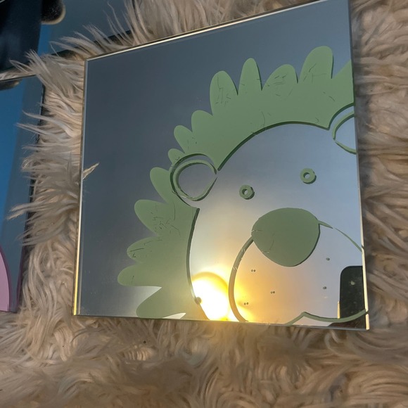 Nursery Decor Safari Animal Mirrors Wall Art Set of 3 - Picture 4 of 6